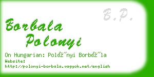borbala polonyi business card